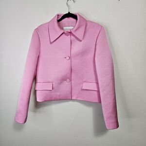 Scanlan Theodore Pink Satin Jacket Sz 4 Cropped
